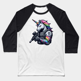 Tactical Unicorn - Sleeve Tattoo Baseball T-Shirt